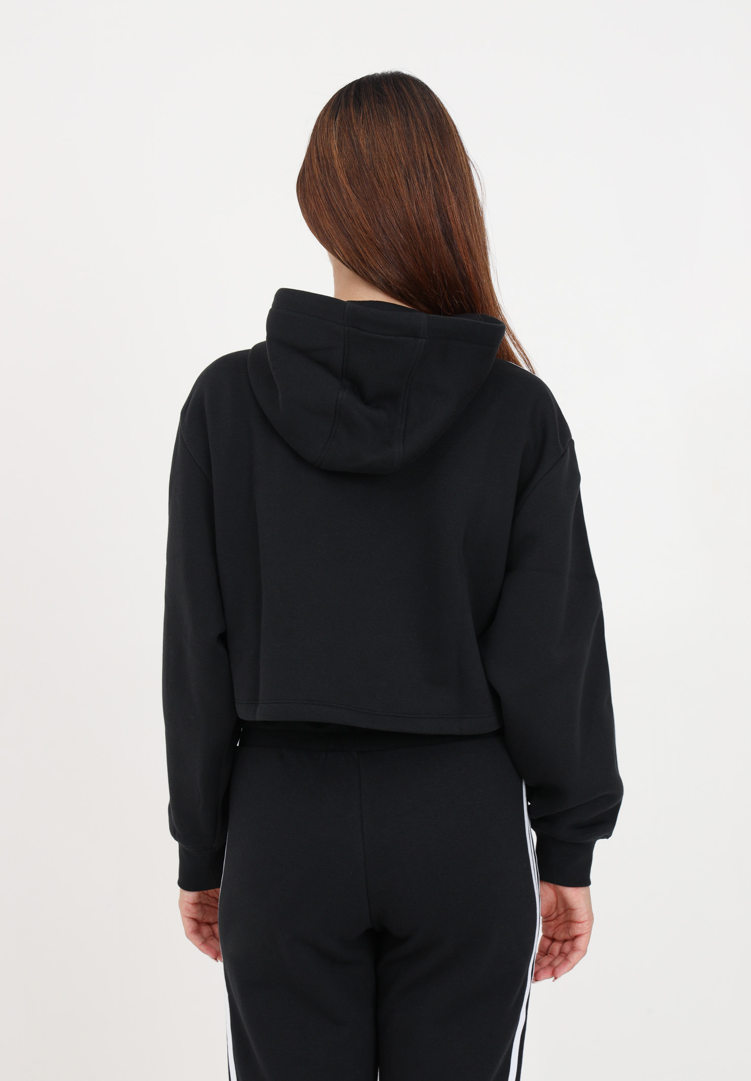 Black crop hoodie for women - ADIDAS ORIGINALS - Pavidas